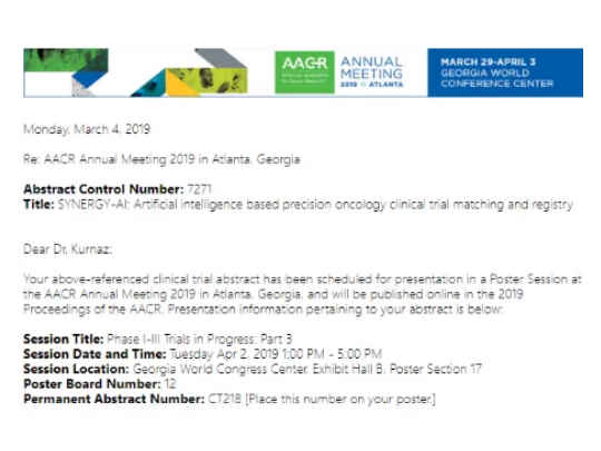 AACR Annual Meeting 2019: Massive Bio